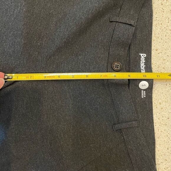 Betabrand Pants Women Small Dark Gray Charcoal Straight Leg Stretch Knit Pull On - Picture 9 of 10